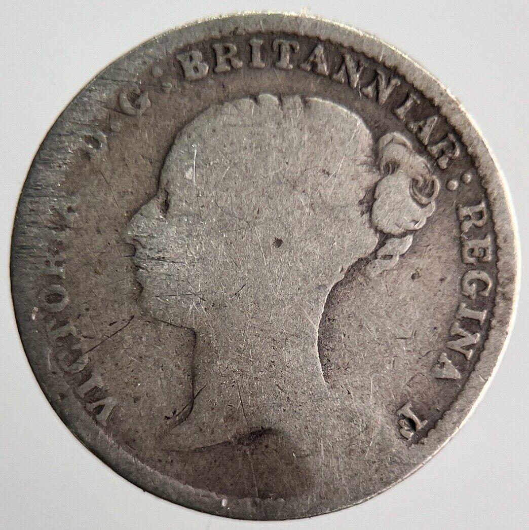 1885 Young Head Victoria Threepence Silver Coin | Fair Grade | a4063