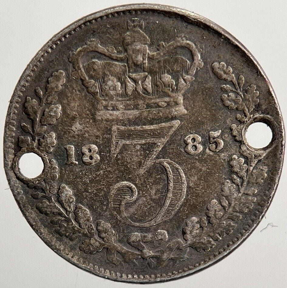 1885 Victoria Threepence Silver Coin | Very High Grade | a5561