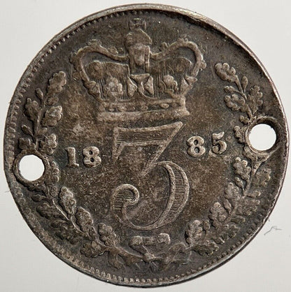 1885 Victoria Threepence Silver Coin | Very High Grade | a5561