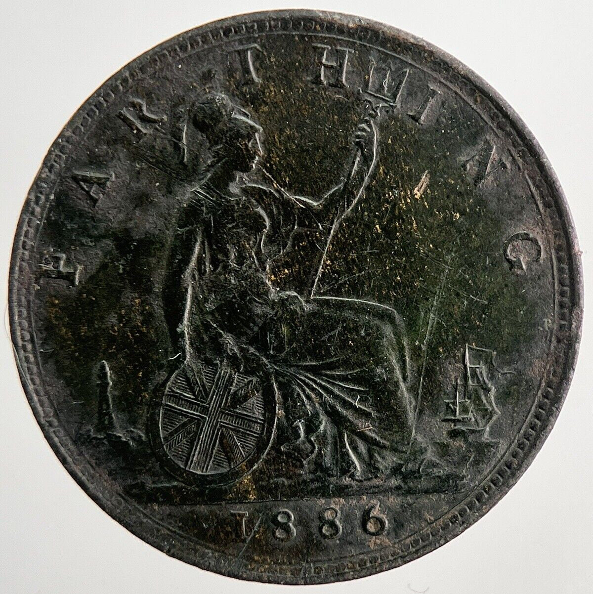 1886 Victoria Farthing Coin | Very High Grade | a5462