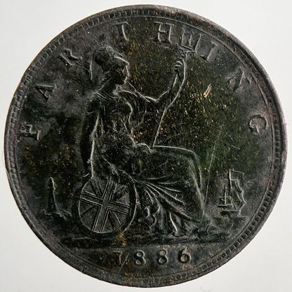 1886 Victoria Farthing Coin | Very High Grade | a5462
