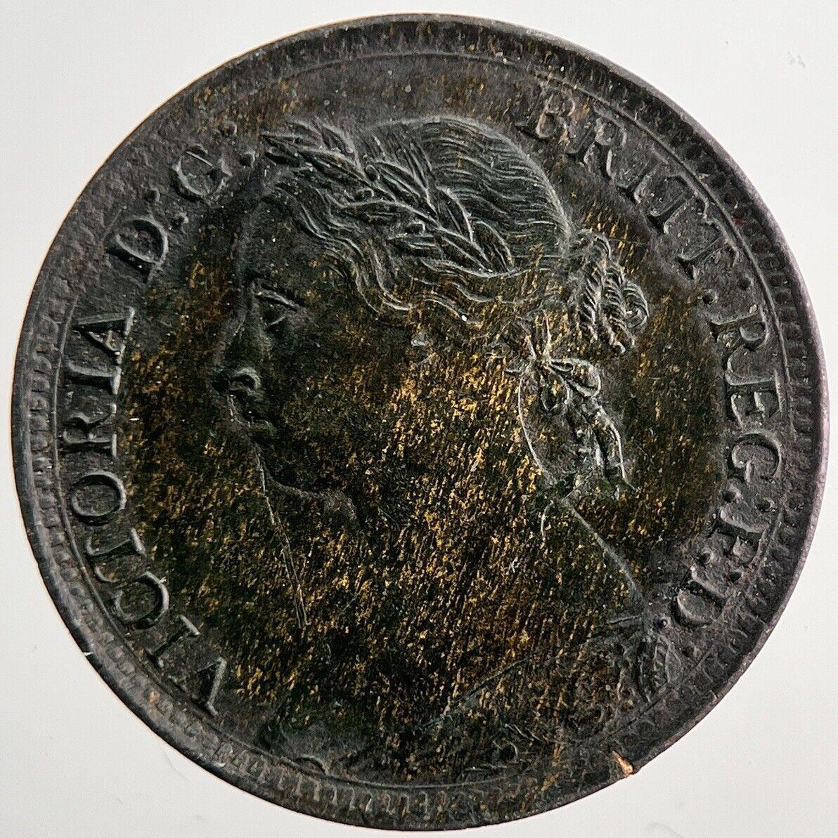 1886 Victoria Farthing Coin | Very High Grade | a5462