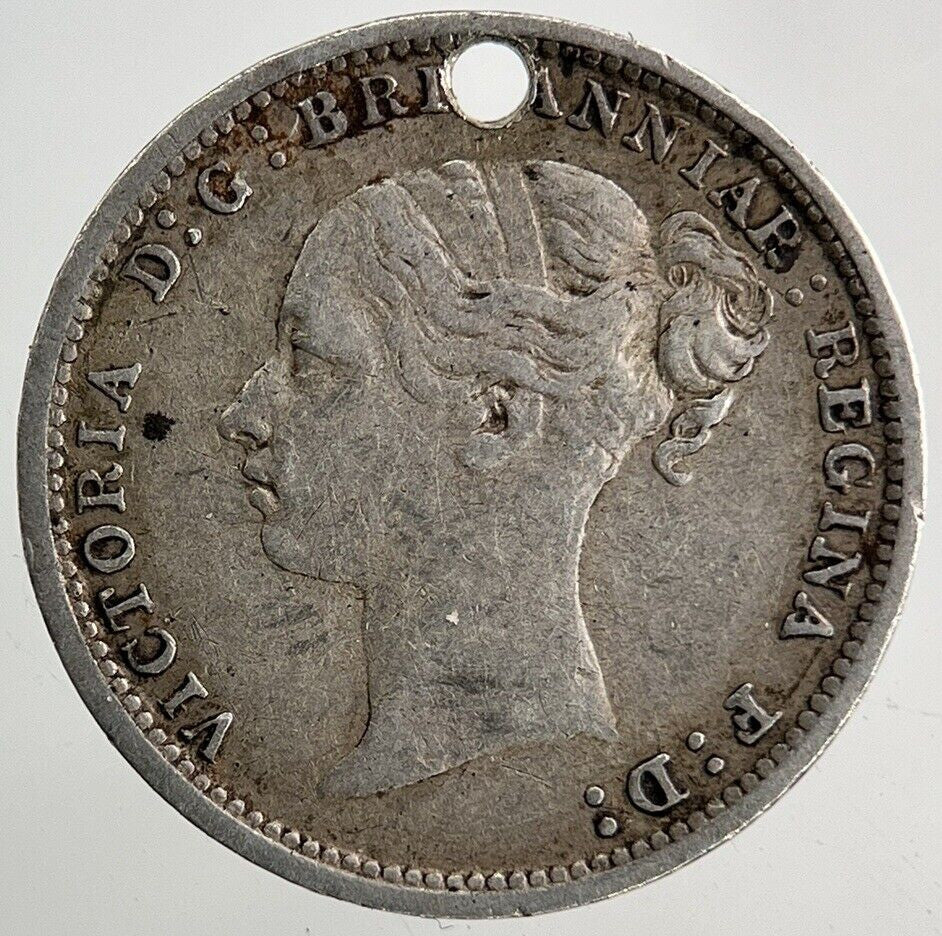 1885 Victoria Threepence Silver Coin | Very High Grade