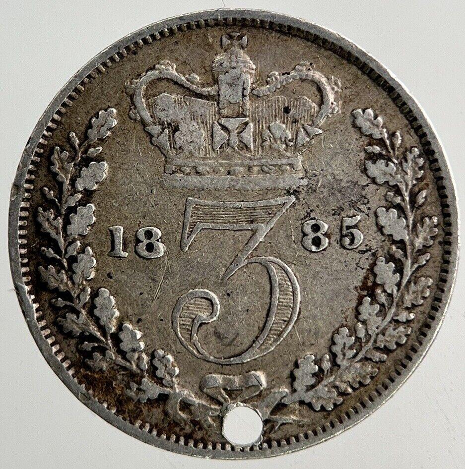 1885 Victoria Threepence Silver Coin | Very High Grade
