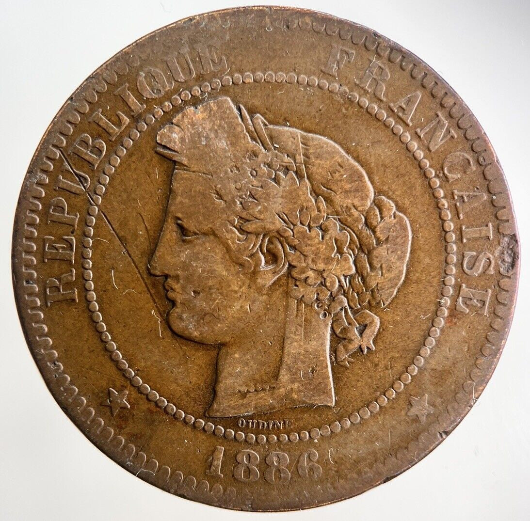 1886 France 10 Centimes Coin | Collectable Grade