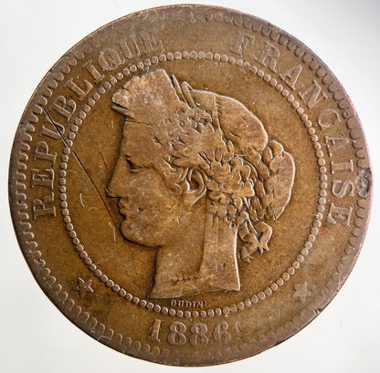 1886 France 10 Centimes Coin | Collectable Grade