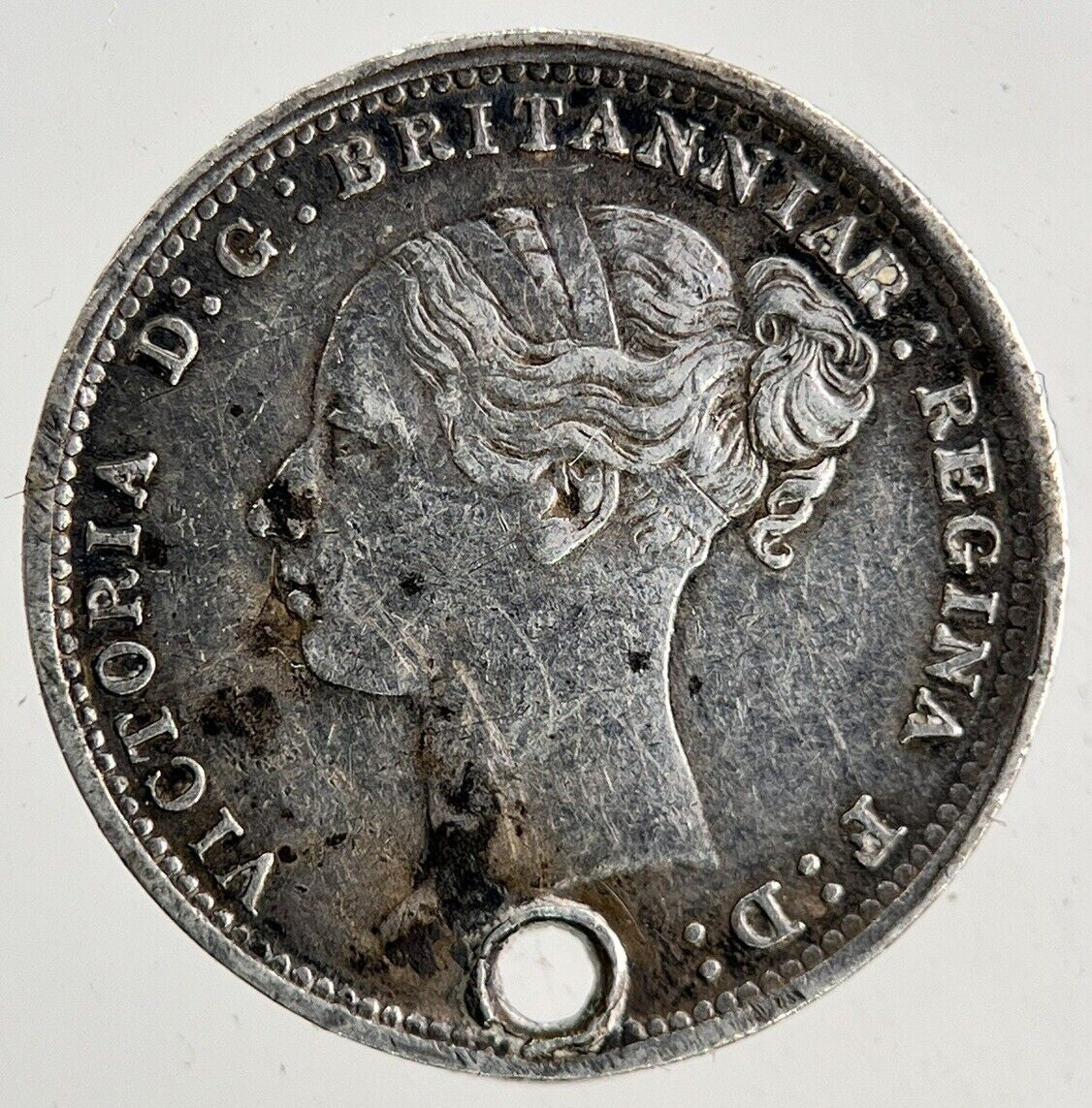 1885 Victoria Threepence Silver Coin | Very High Grade