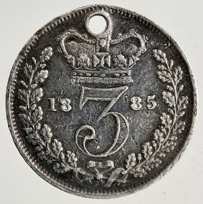 1885 Victoria Threepence Silver Coin | Very High Grade