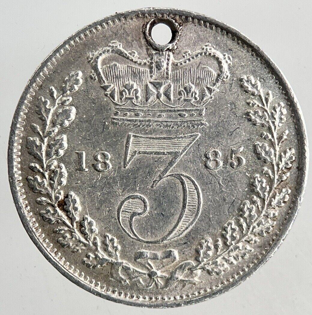 1885 Victoria Threepence Silver Coin | Very High Grade