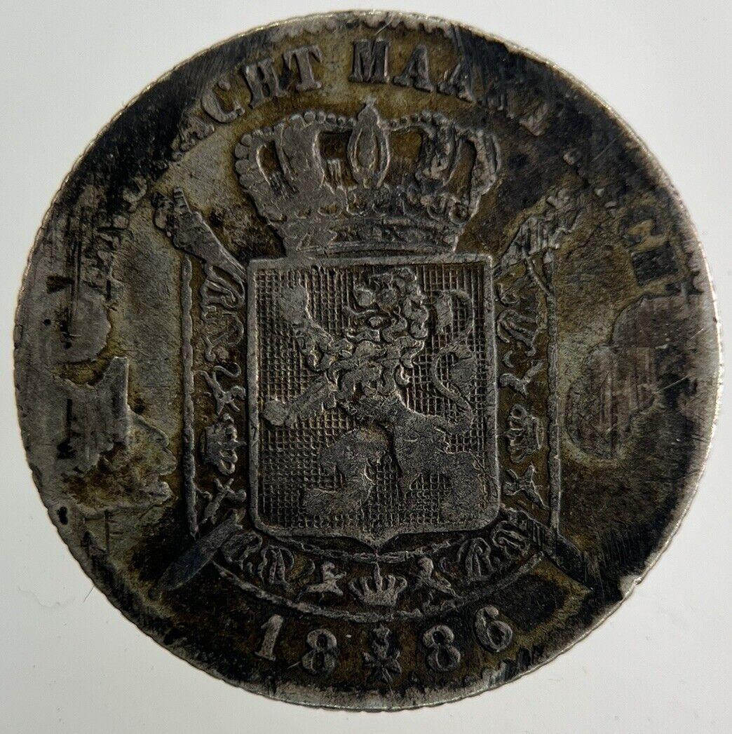 1886 Belgium 1 Franc Silver Colourised Coin | Collectable Grade