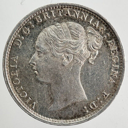 1885 Victoria Threepence Silver Coin | Very Fine Grade