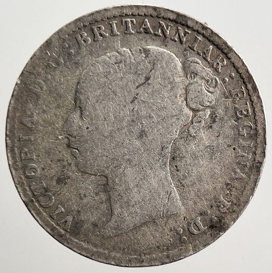 1886 Victoria Threepence Silver Coin | Fair Grade | a3574