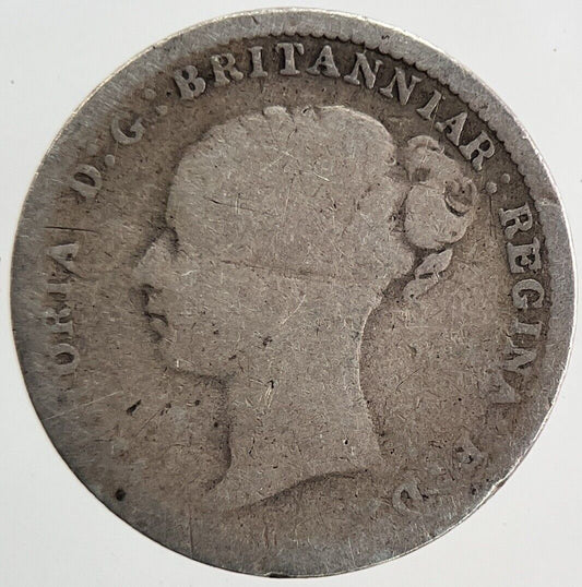 1886 Victoria Threepence Silver Coin | Fair Grade