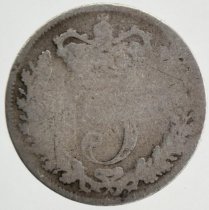 1886 Victoria Threepence Silver Coin | Fair Grade