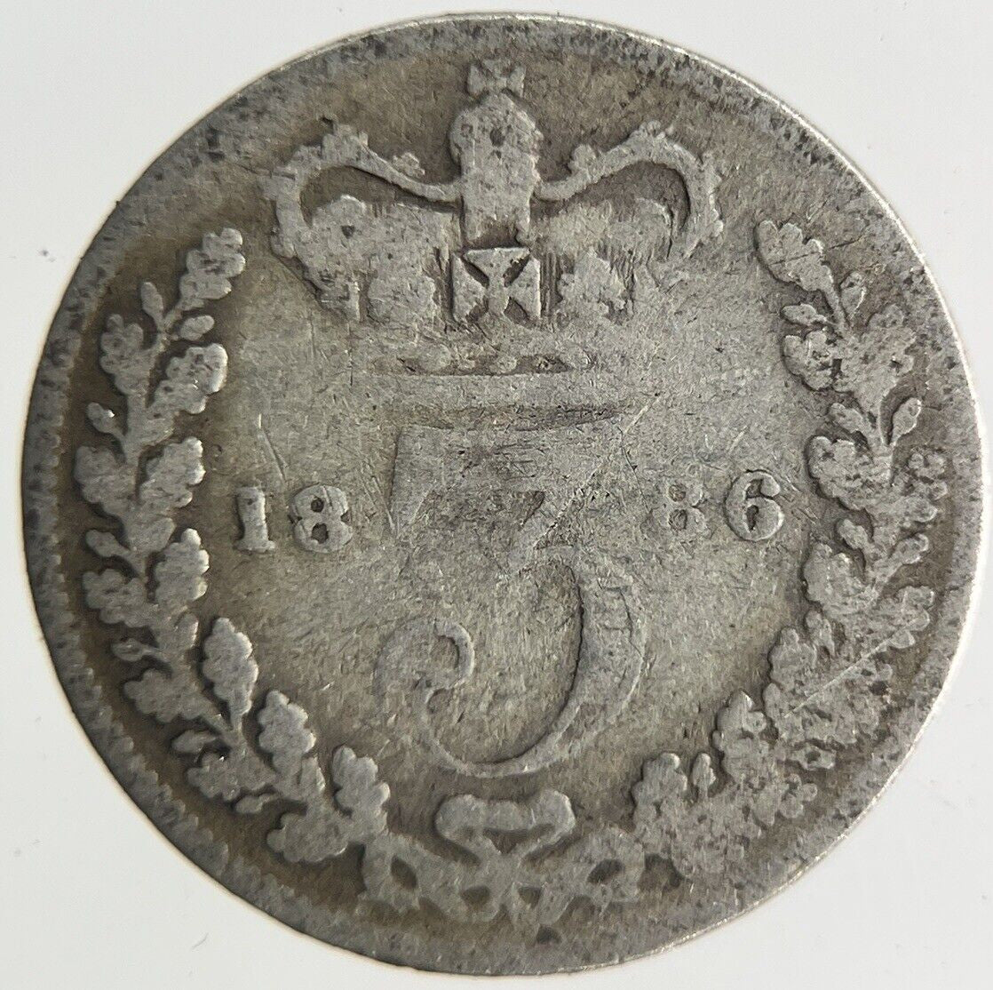 1886 Victoria Threepence Silver Coin | Collectable Grade