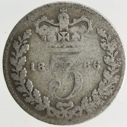 1886 Victoria Threepence Silver Coin | Collectable Grade