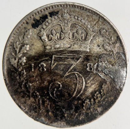 1886 Victoria Threepence Silver Coin | Collectable Grade