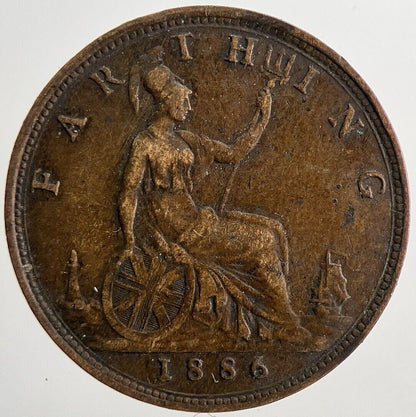1886 Victoria Farthing Coin | Very High Grade | a8718