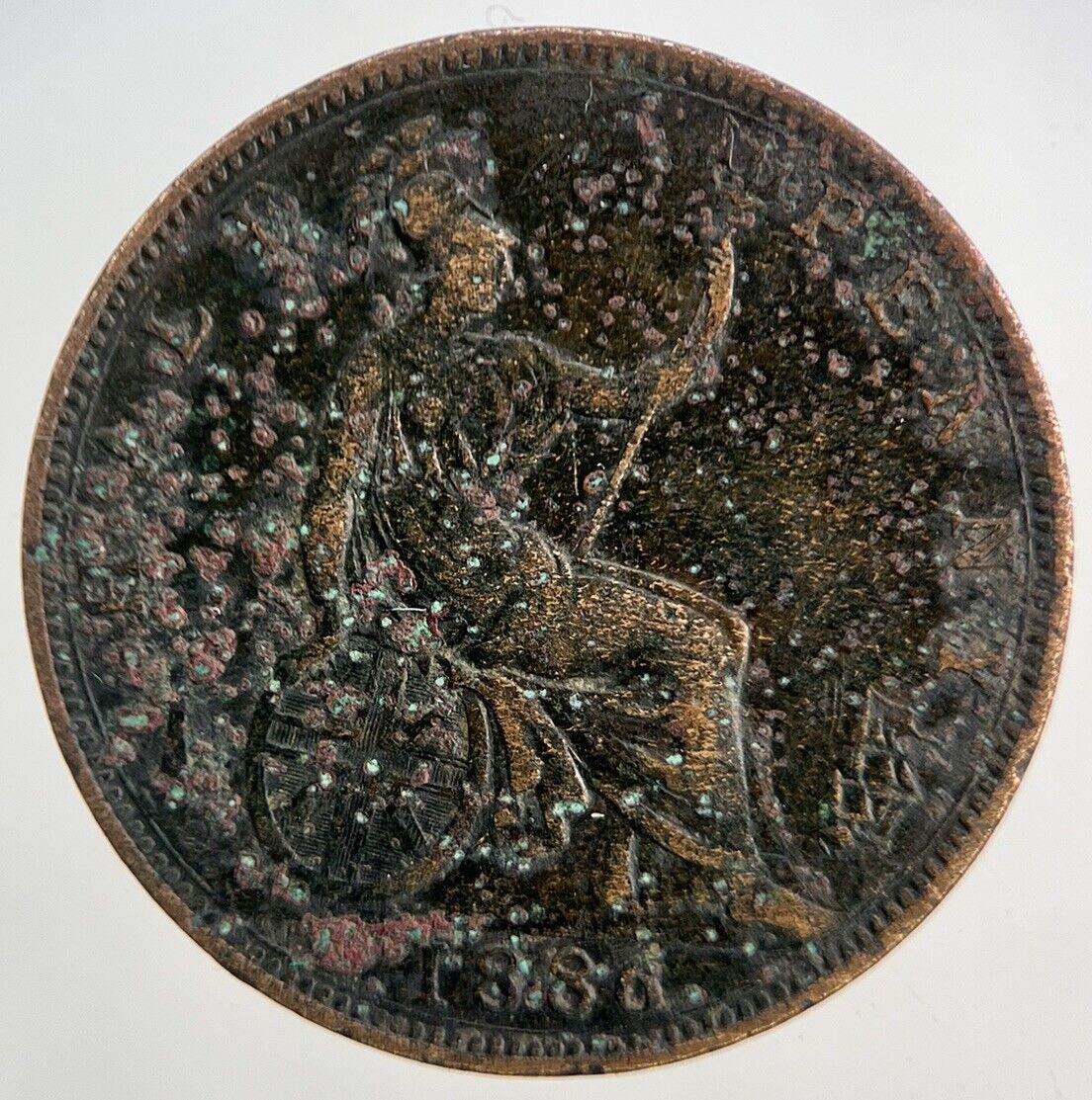 1886 Victoria Half-Penny Coin | Fine Collectable Grade