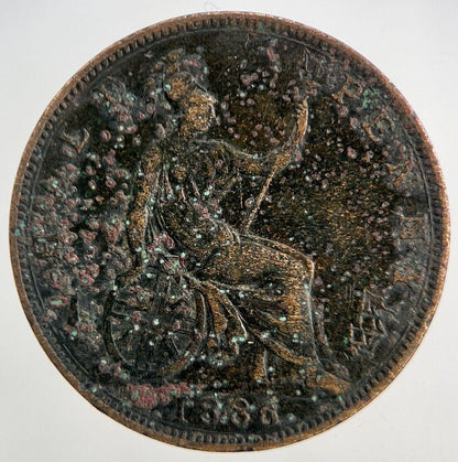 1886 Victoria Half-Penny Coin | Fine Collectable Grade