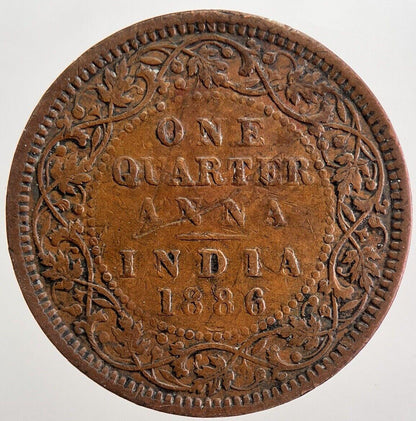 1886 India 1/4 Quarter Anna Coin | Collectable Grade | a5632