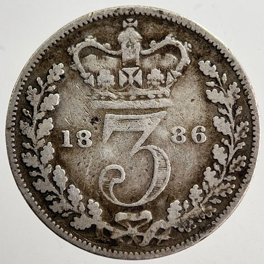 1886 Victoria Threepence Silver Coin | Collectable Grade | a8702