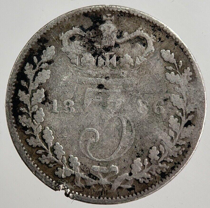 1886 Victoria Threepence Silver Coin | Collectable Grade | a8703
