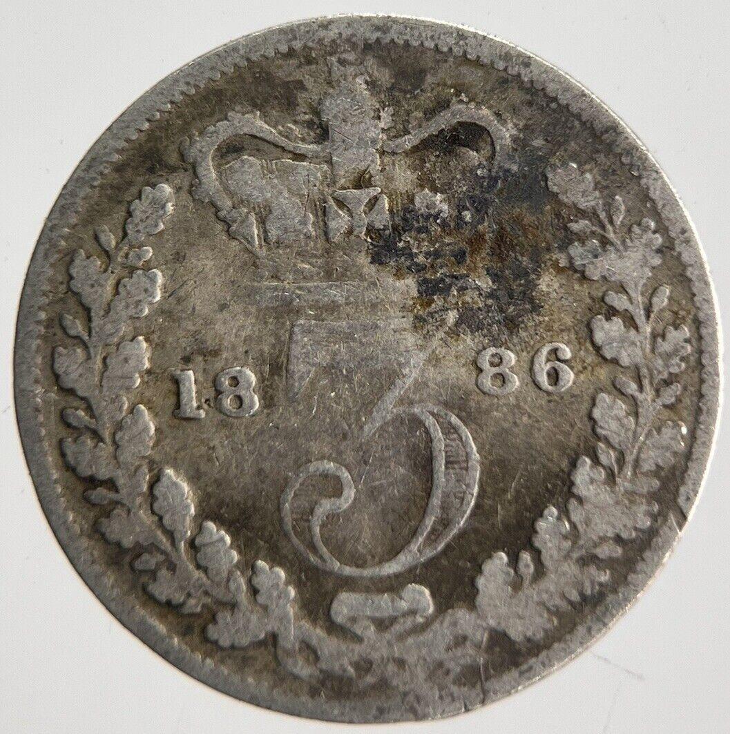 1886 Victoria Threepence Silver Coin | Collectable Grade | a4551