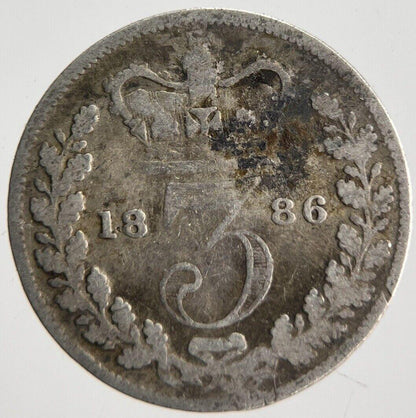 1886 Victoria Threepence Silver Coin | Collectable Grade | a4551