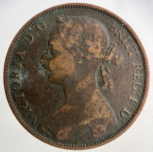 1886 Victoria One Penny Coin | Fine Collectable Grade