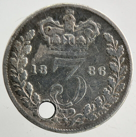 1886 Victoria Threepence Silver Coin | Fine Collectable Grade