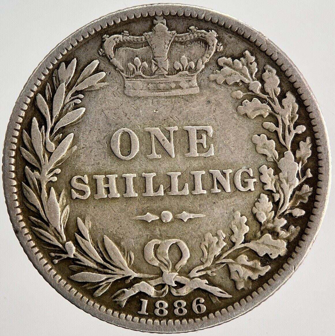 1886 Victoria One Shilling Silver Coin | Fine Collectable Grade | a9709