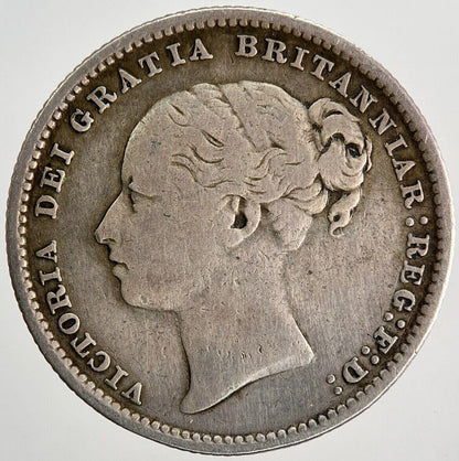 1886 Victoria One Shilling Silver Coin | Fine Collectable Grade | a9709