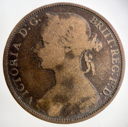 1886 Victoria One Penny Coin | Collectable Grade