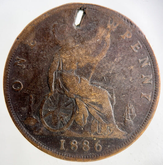 1886 Victoria One Penny Coin | Collectable Grade