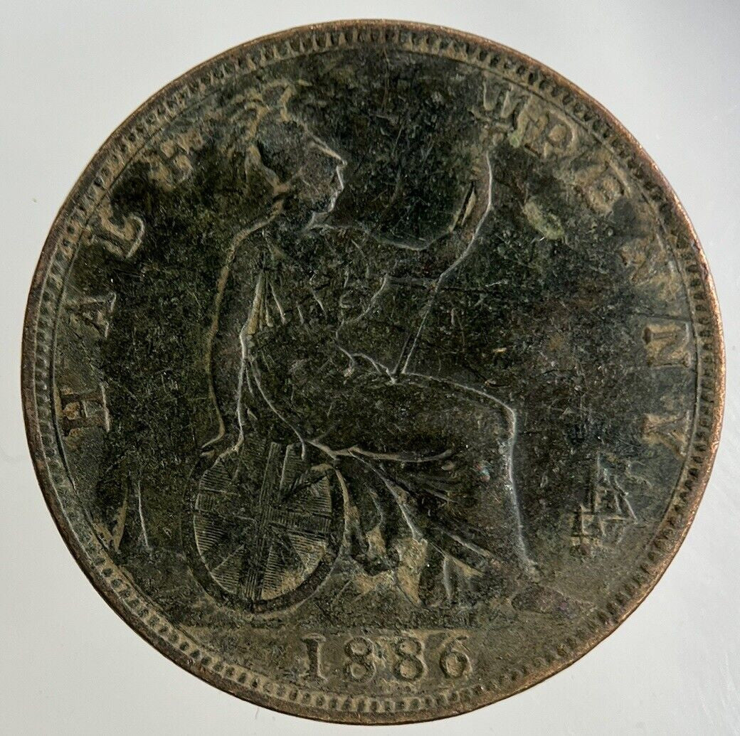 1886 Victoria Half-Penny Coin | Fine Collectable Grade