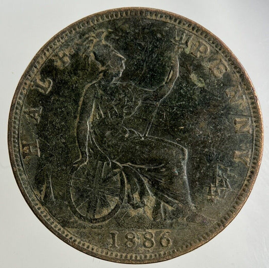 1886 Victoria Half-Penny Coin | Fine Collectable Grade