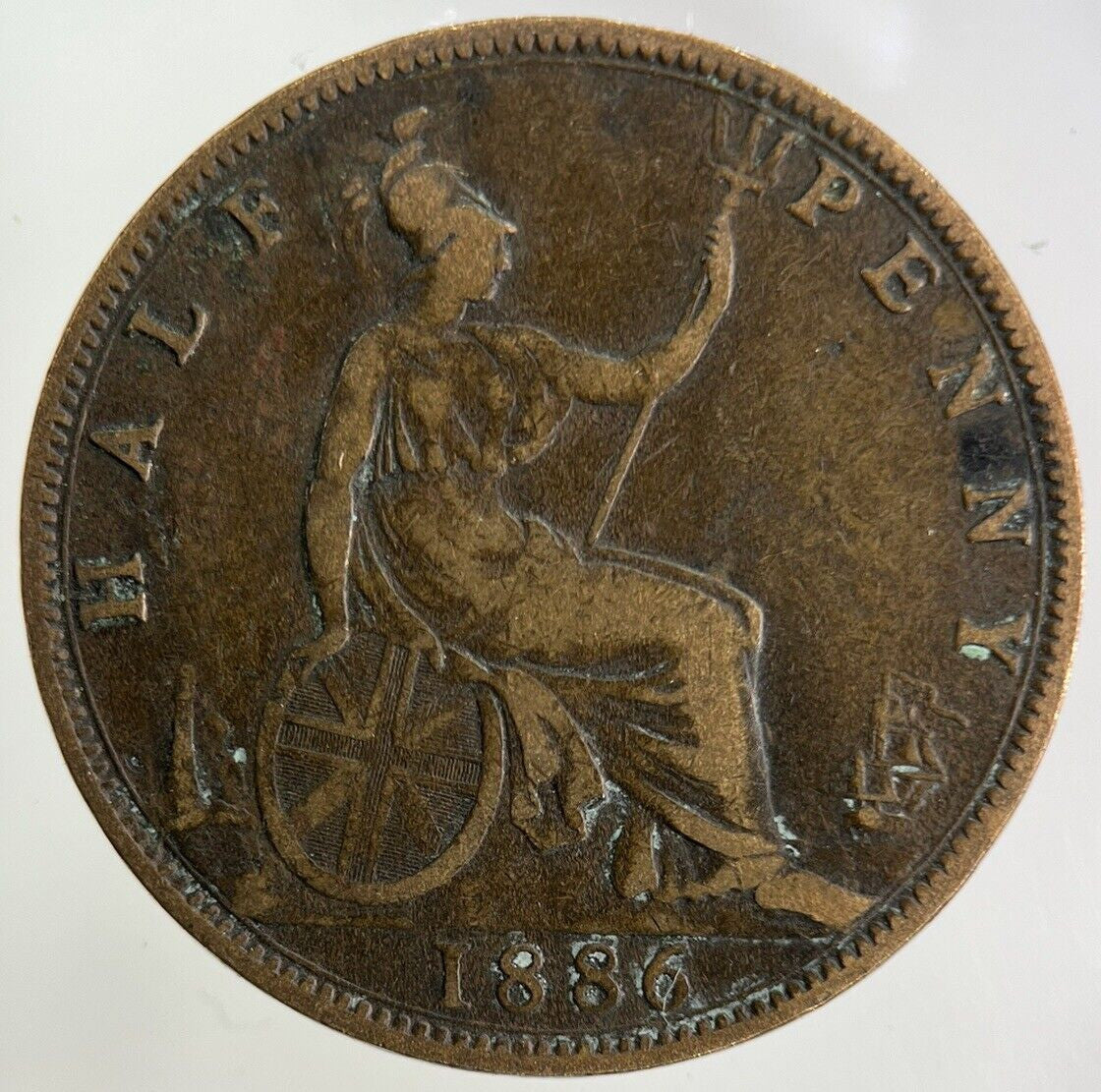 1886 Victoria Half-Penny Coin | Fine Collectable Grade