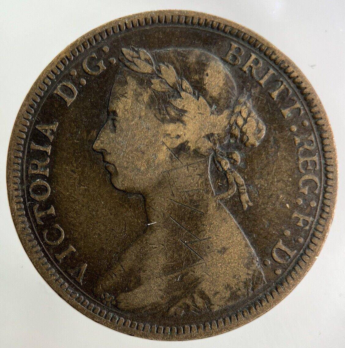 1886 Victoria Half-Penny Coin | Fine Collectable Grade