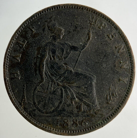 1886 Victoria Half-Penny Coin | Very High Grade