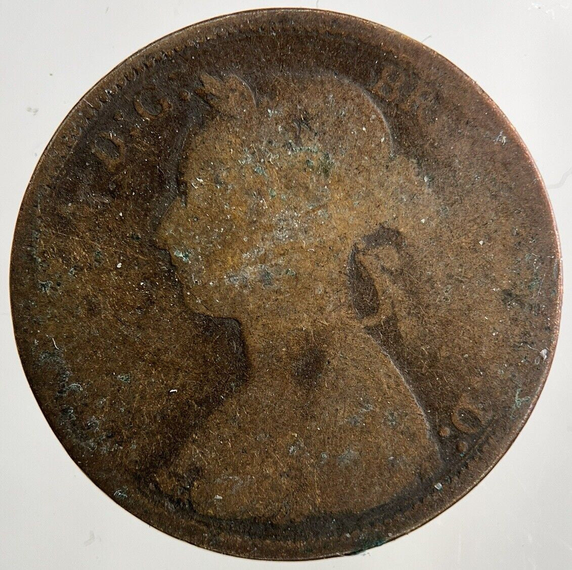 1886 Victoria Half-Penny Coin | Fair Grade