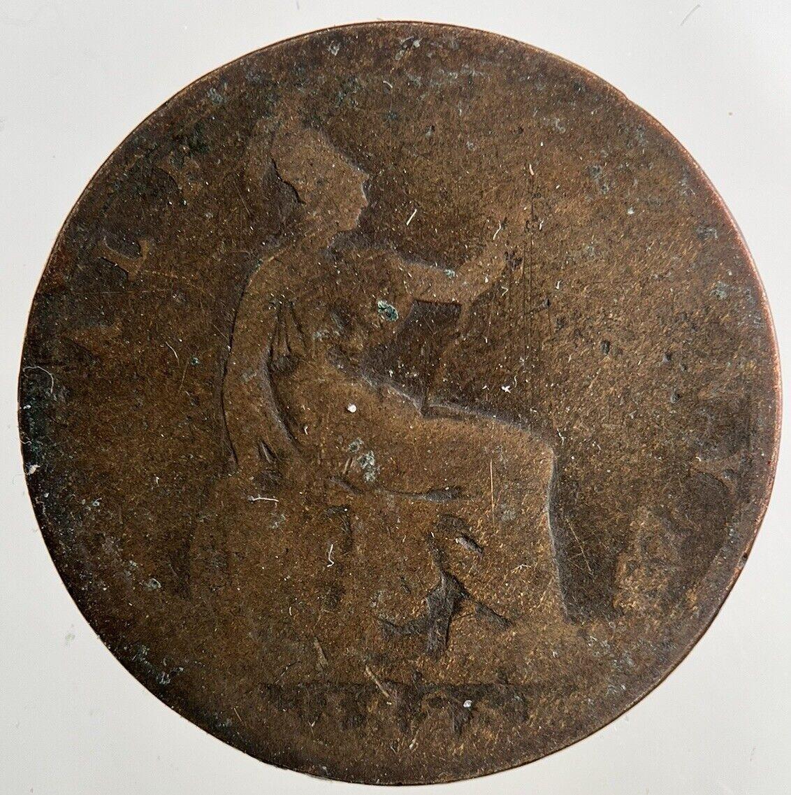 1886 Victoria Half-Penny Coin | Fair Grade