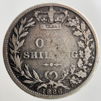 1886 Victoria Shilling Silver Coin | Fine Collectable Grade