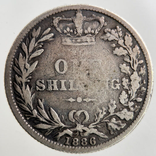 1886 Victoria Shilling Silver Coin | Fine Collectable Grade