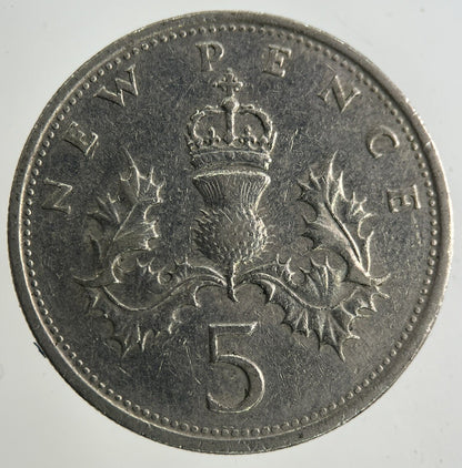 1970 Elizabeth II 2nd 5p Five-Pence Coin | Fine Collectable Grade