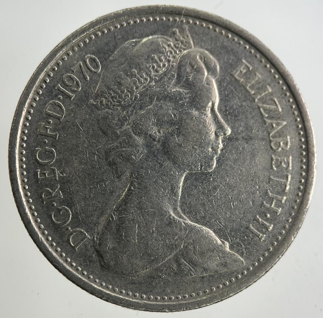 1970 Elizabeth II 2nd 5p Five-Pence Coin | Fine Collectable Grade