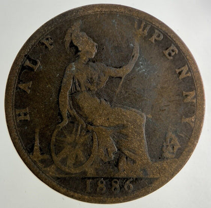 1886 Victoria Half-Penny Coin | Collectable Grade