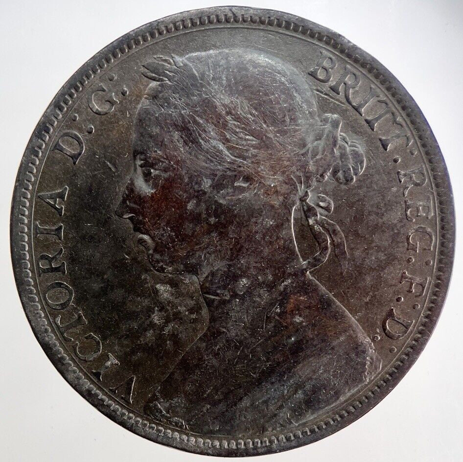 1886 Victoria One Penny Coin | Fine Collectable Grade