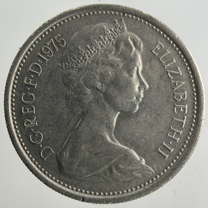 1975 Elizabeth II 2nd 5p Five-Pence Coin | Fine Collectable Grade