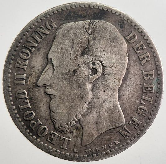 1887 Belgium 1 One Franc Silver Coin | Collectable Grade | a7751